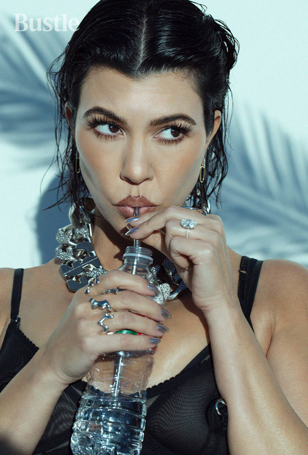 Elegant Kourtney Kardashian For Bustle Magazine