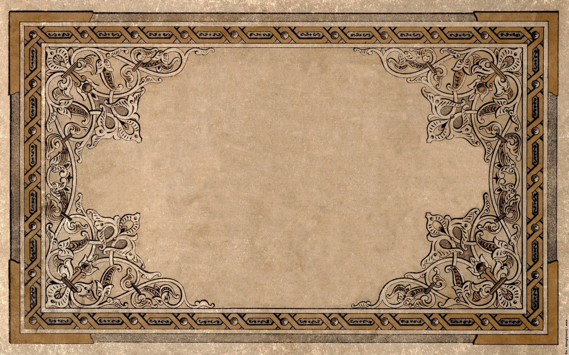 Elegant Old Ornate Border Book Cover Background