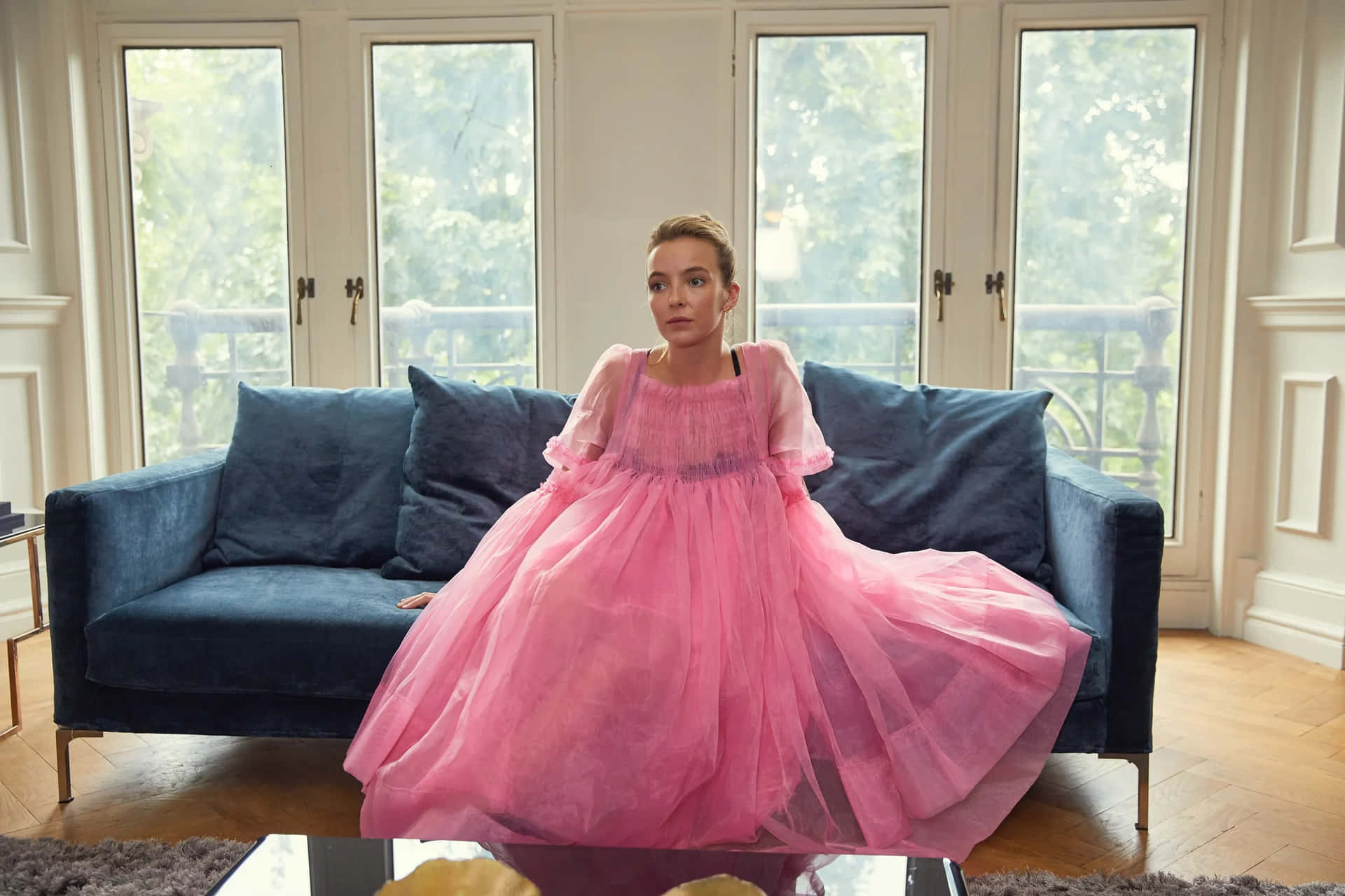 Elegant Pink Gown Sitting Room