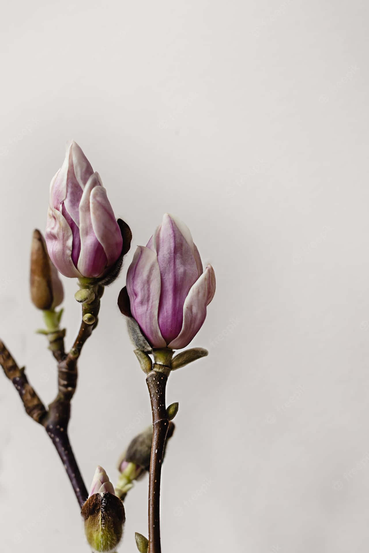 Elegant Pink Magnolia Flower Buds