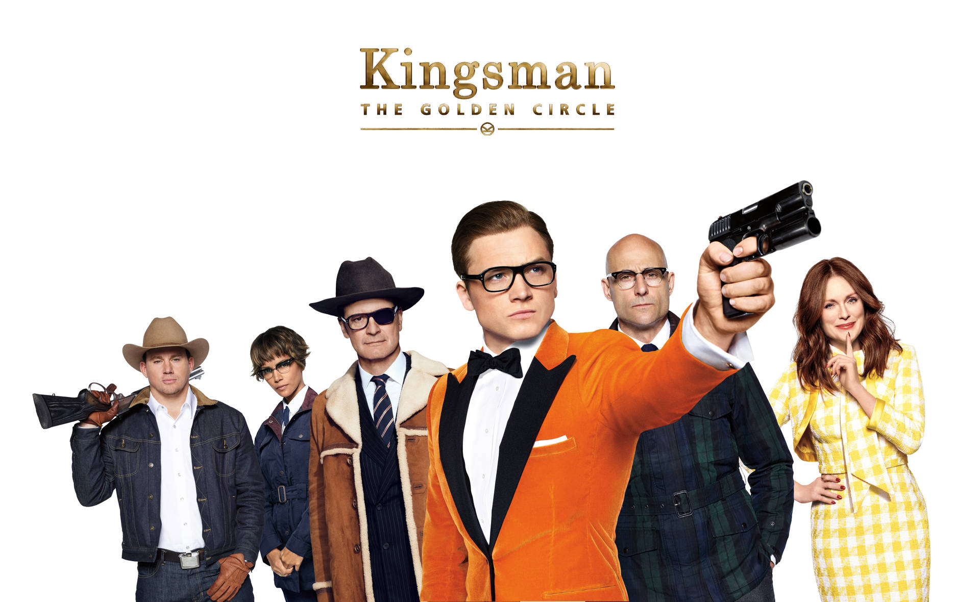 Elegant Poster Art Of Kingsman: The Golden Circle Movie Background