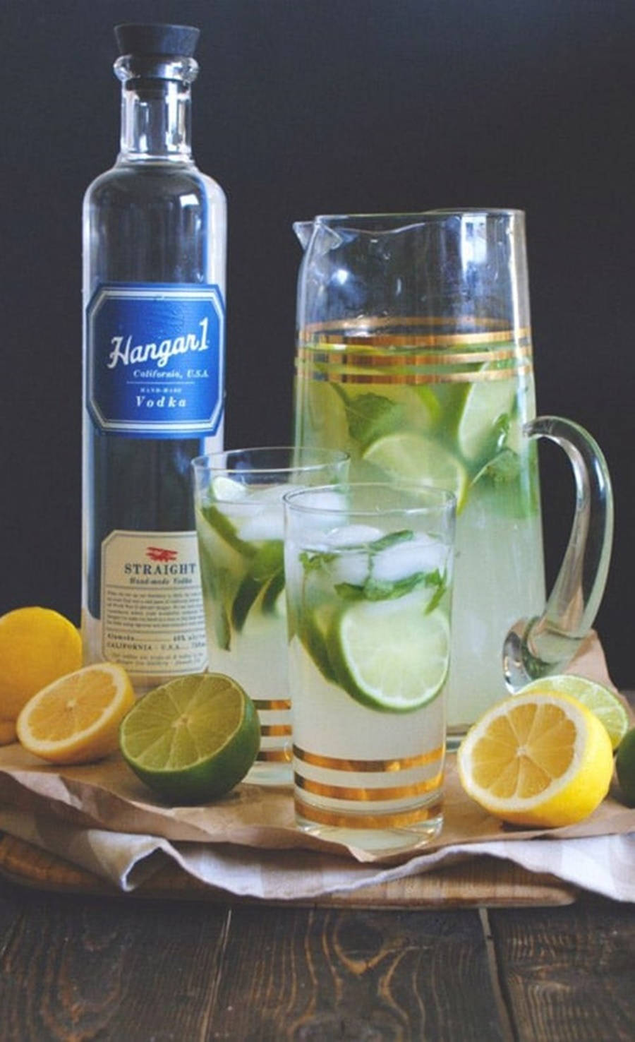 Elegant Pour Of Hangar 1's Finest American Vodka Background