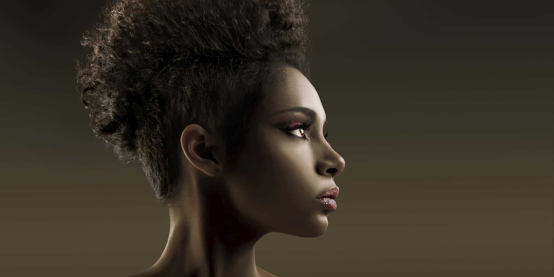 Elegant Profile Portrait African Woman