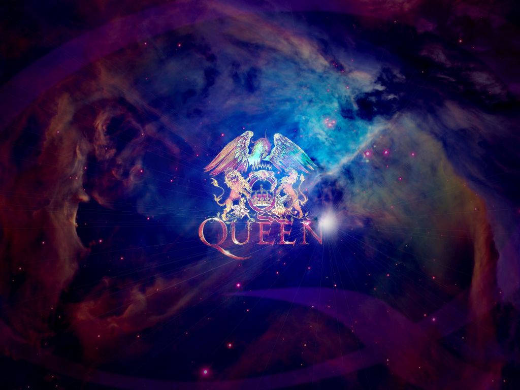 Elegant Queen Logo In Galaxy Background