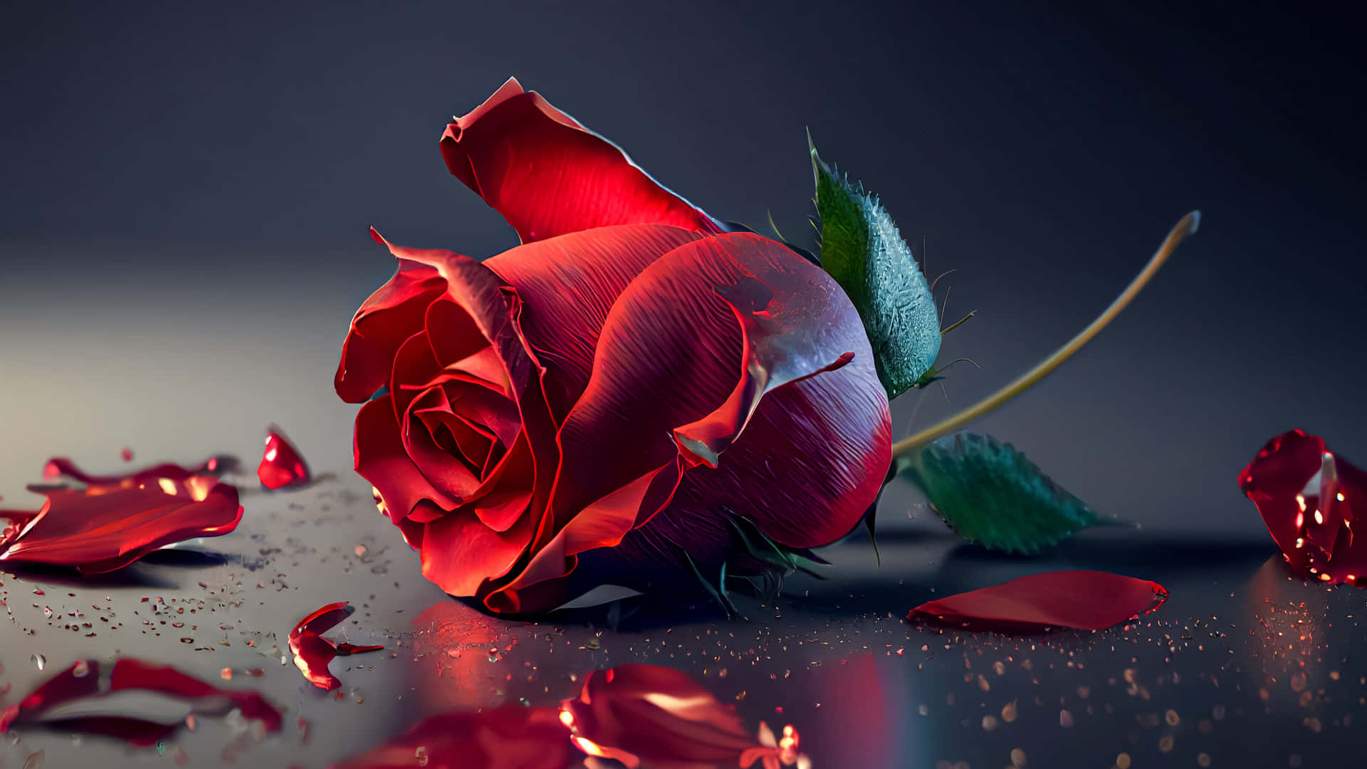 Elegant Red Rose4 K