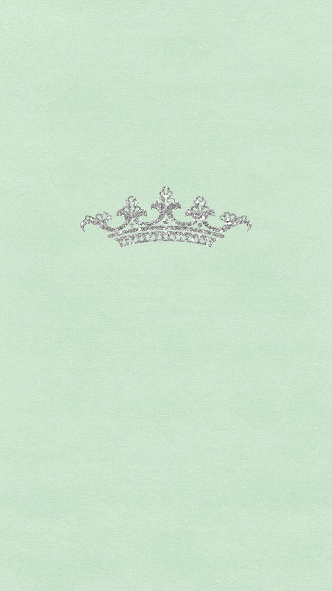 Elegant Royal Crown On Mint Green Backdrop Background