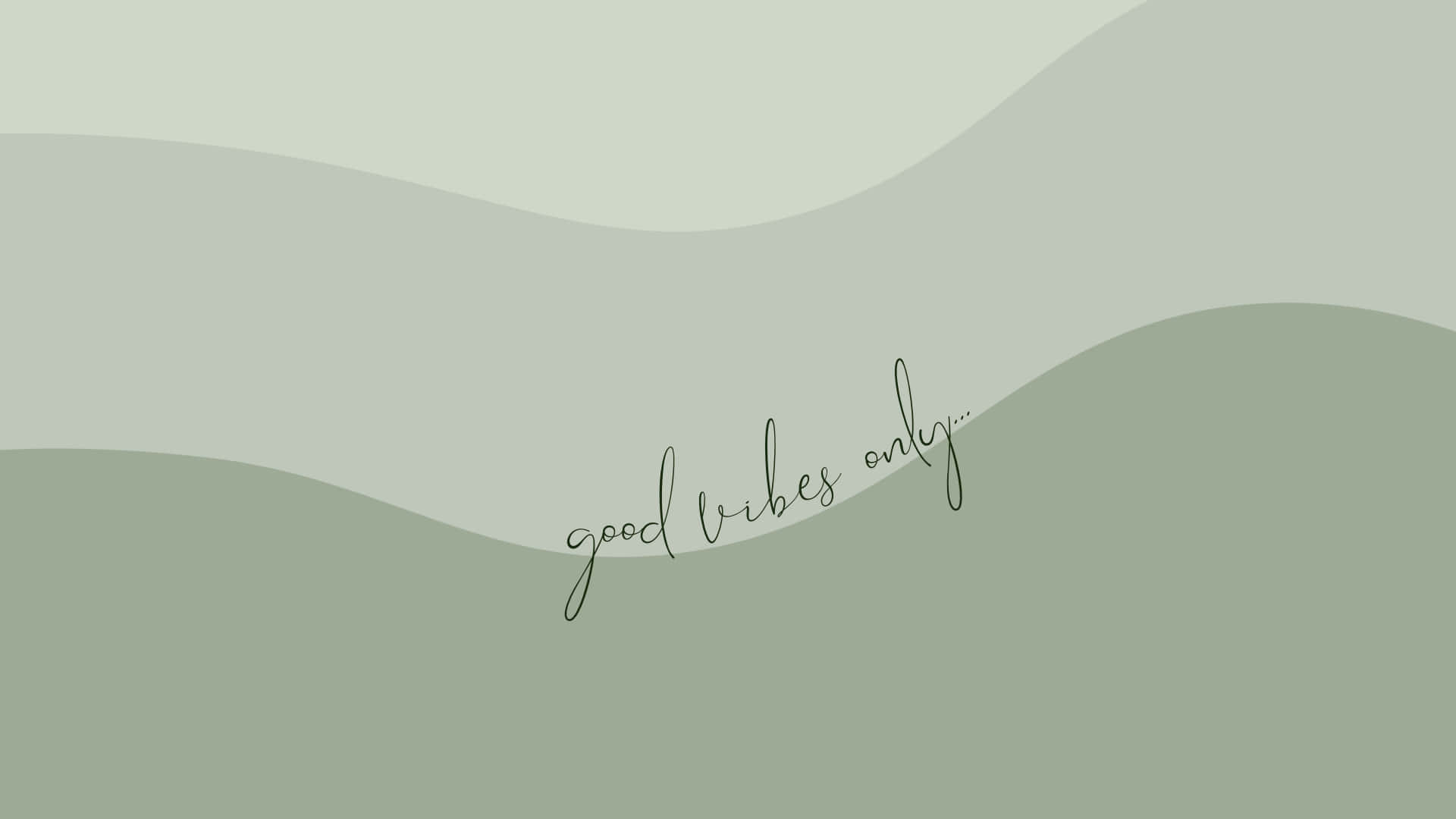 Elegant Sage Green Laptop On A Minimalist Desk Setup Background