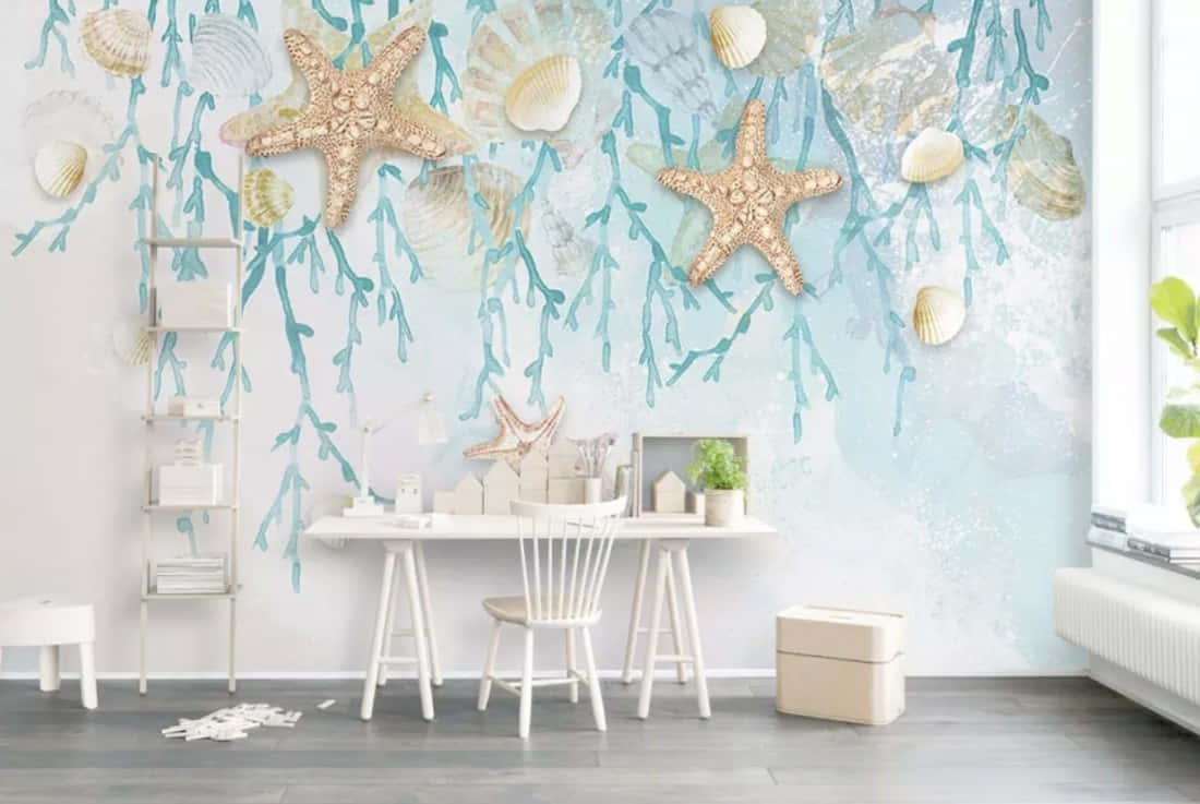 Elegant Seashell Interior Design Background