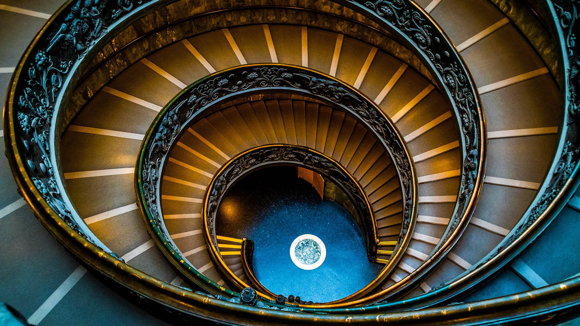 Elegant Spiral Staircase Background