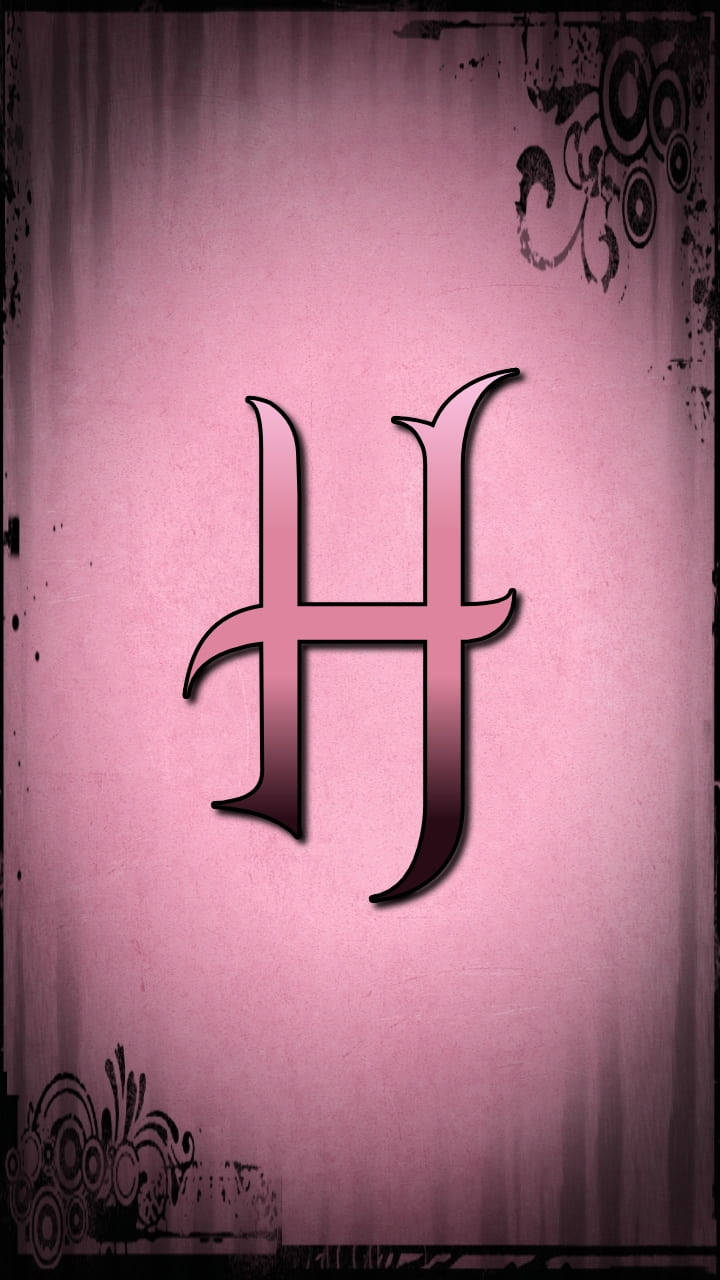 Elegant Victorian Pink Letter H