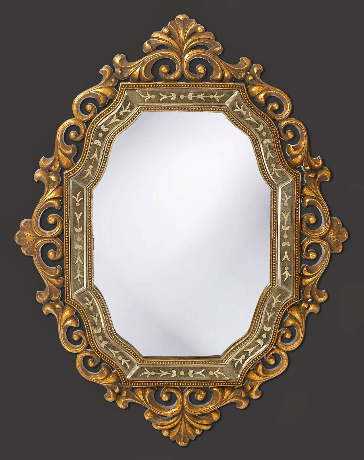 Elegant Vintage Howard Elliott Ariana Mirror