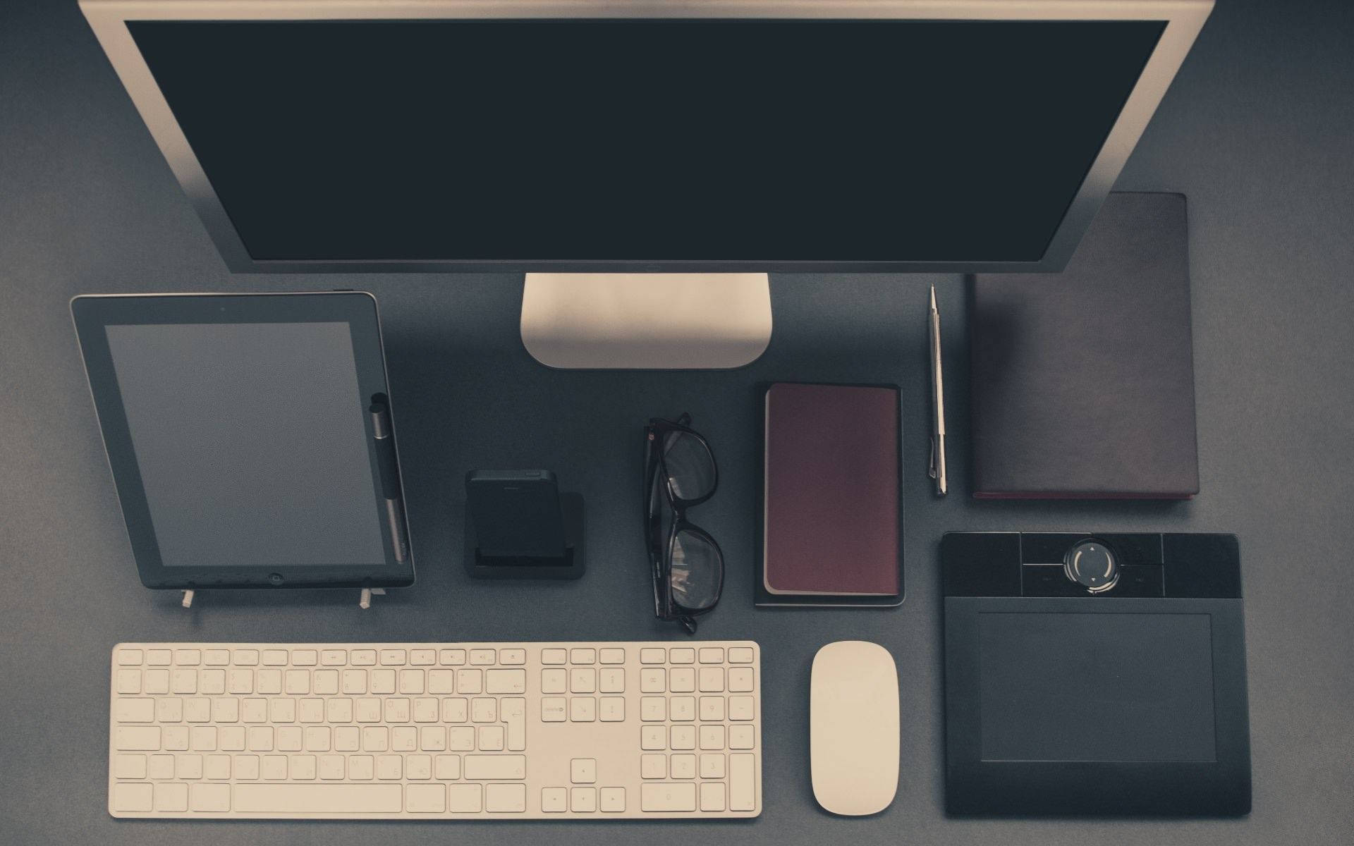 Elegant Vintage Style Matte Black Office Desk