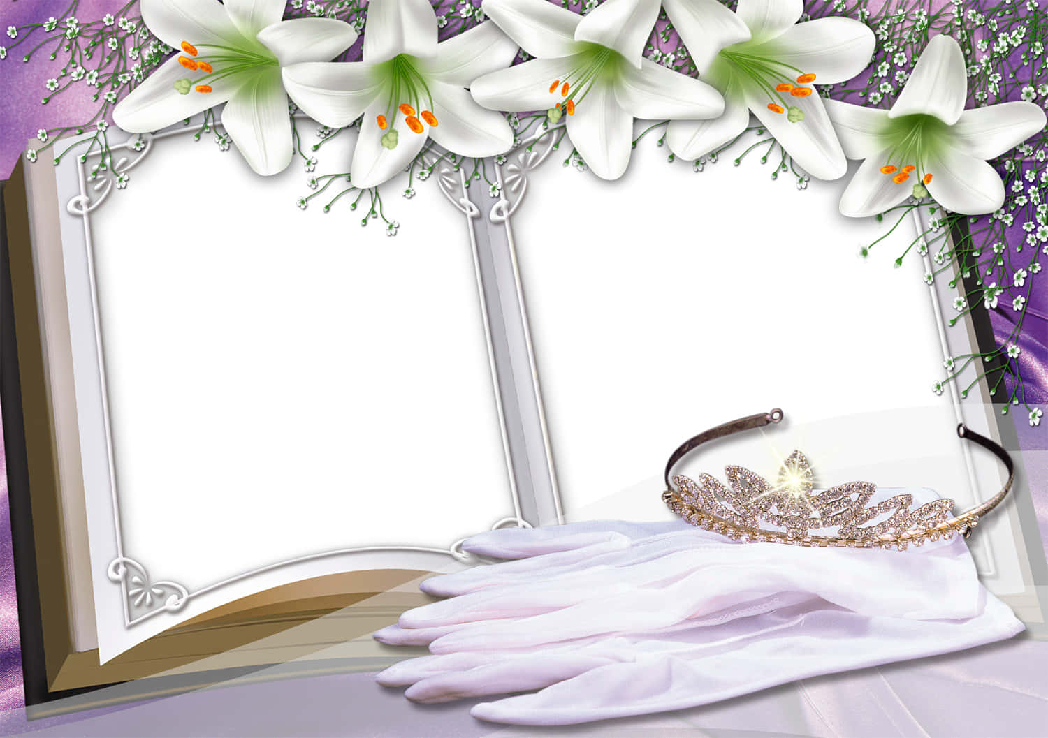 Elegant Wedding Album Frame Background