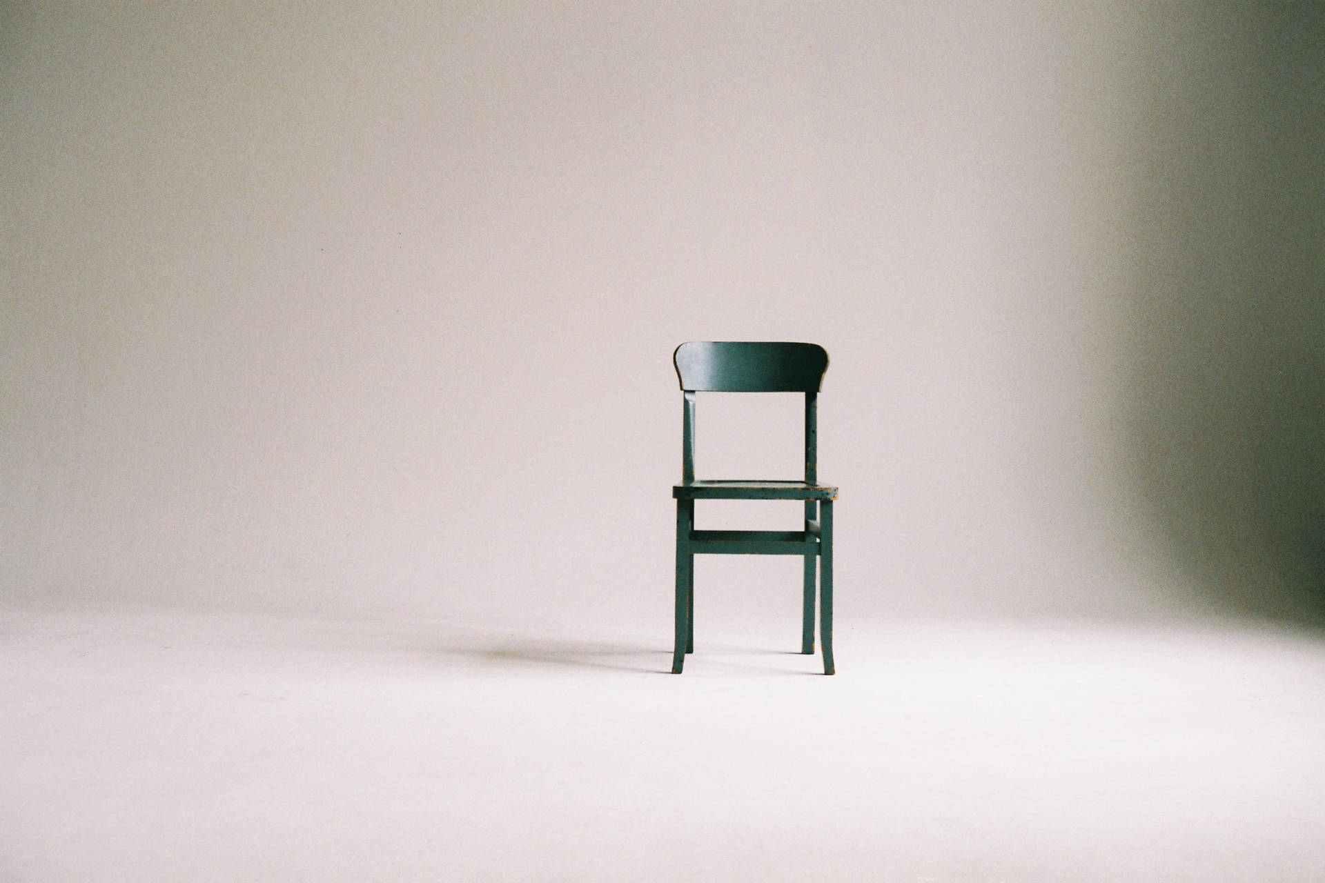 Elegant White Minimalist Wooden Chair Background