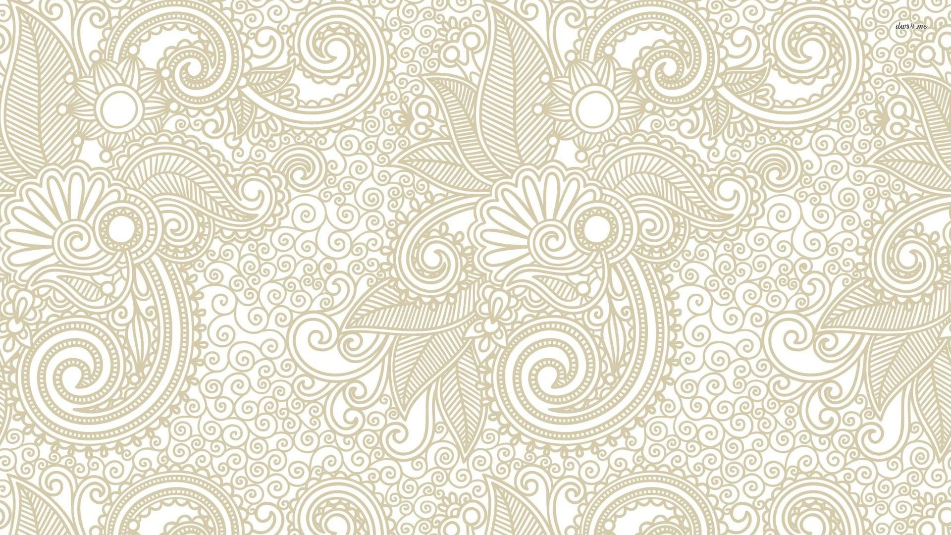 Elegant White Paisley Print Background