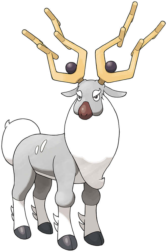 Elegant Wyrdeer On A Minimalist White Background Background
