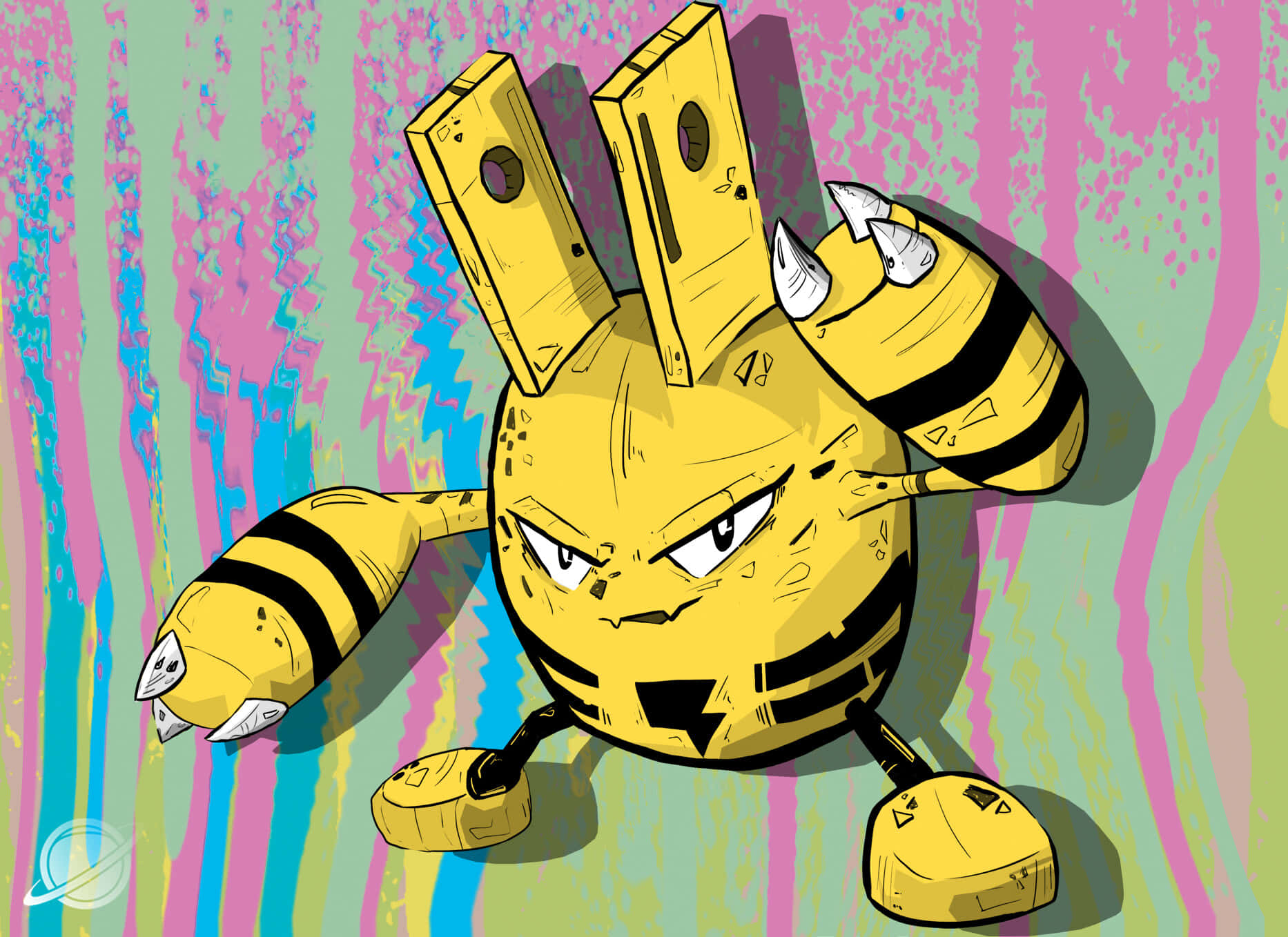 Elekid With Colorful Background