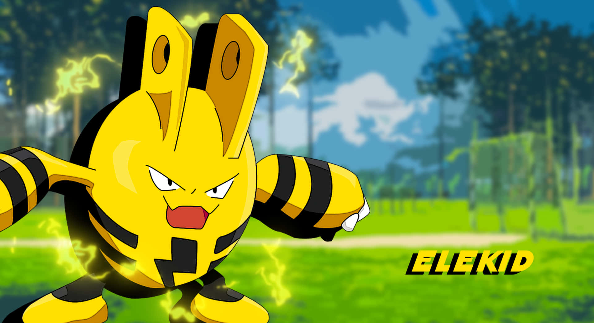 Elekid With Sparks Background