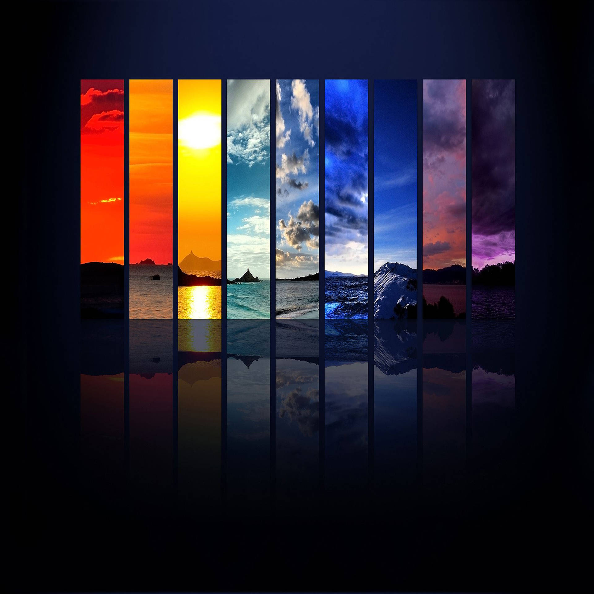 Elemental Rainbow Aesthetic Nature Background
