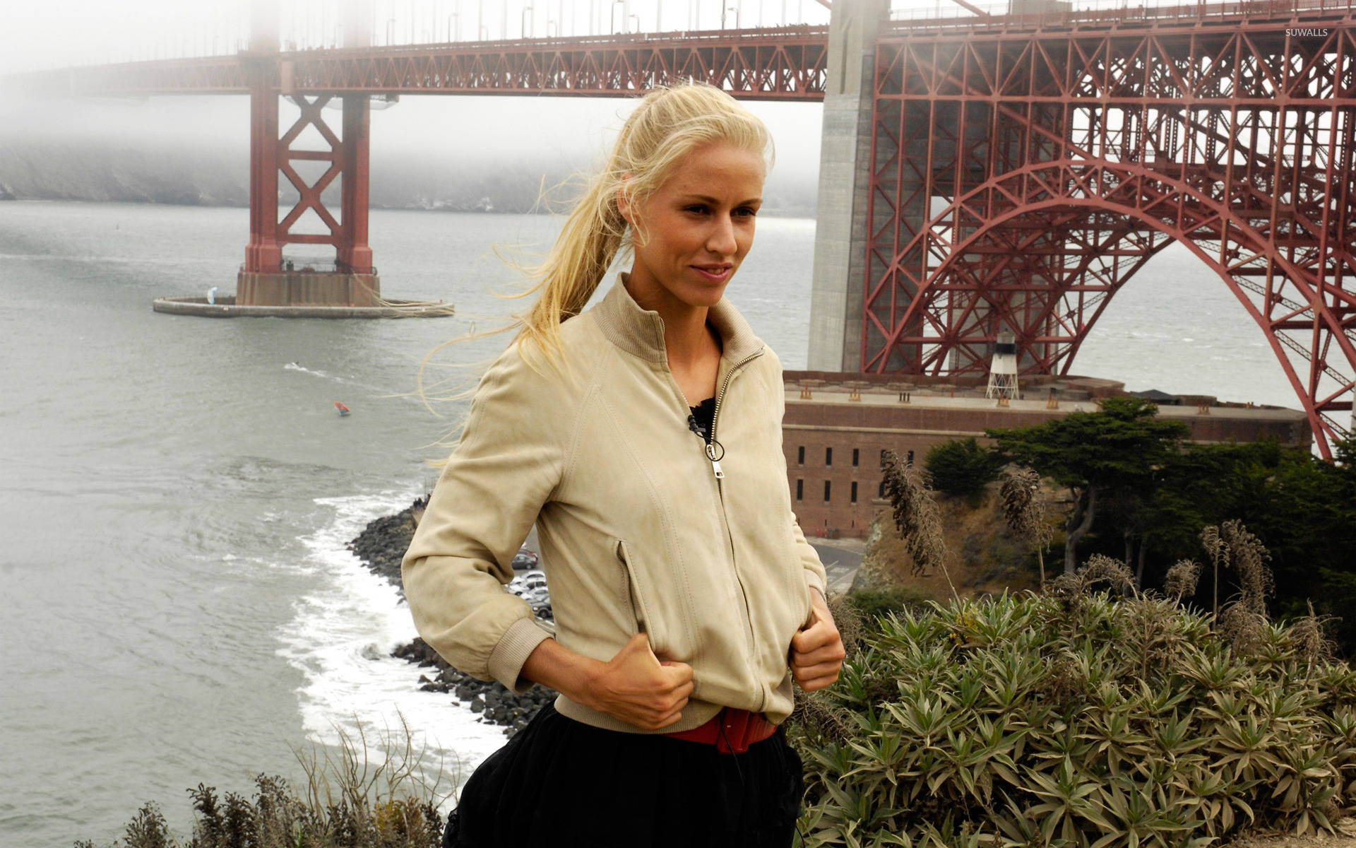 Elena Dementieva Brooklyn Bridge Background