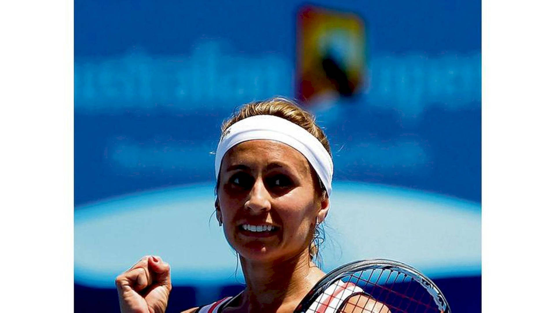 Elena Dementieva In Action On The Tennis Court