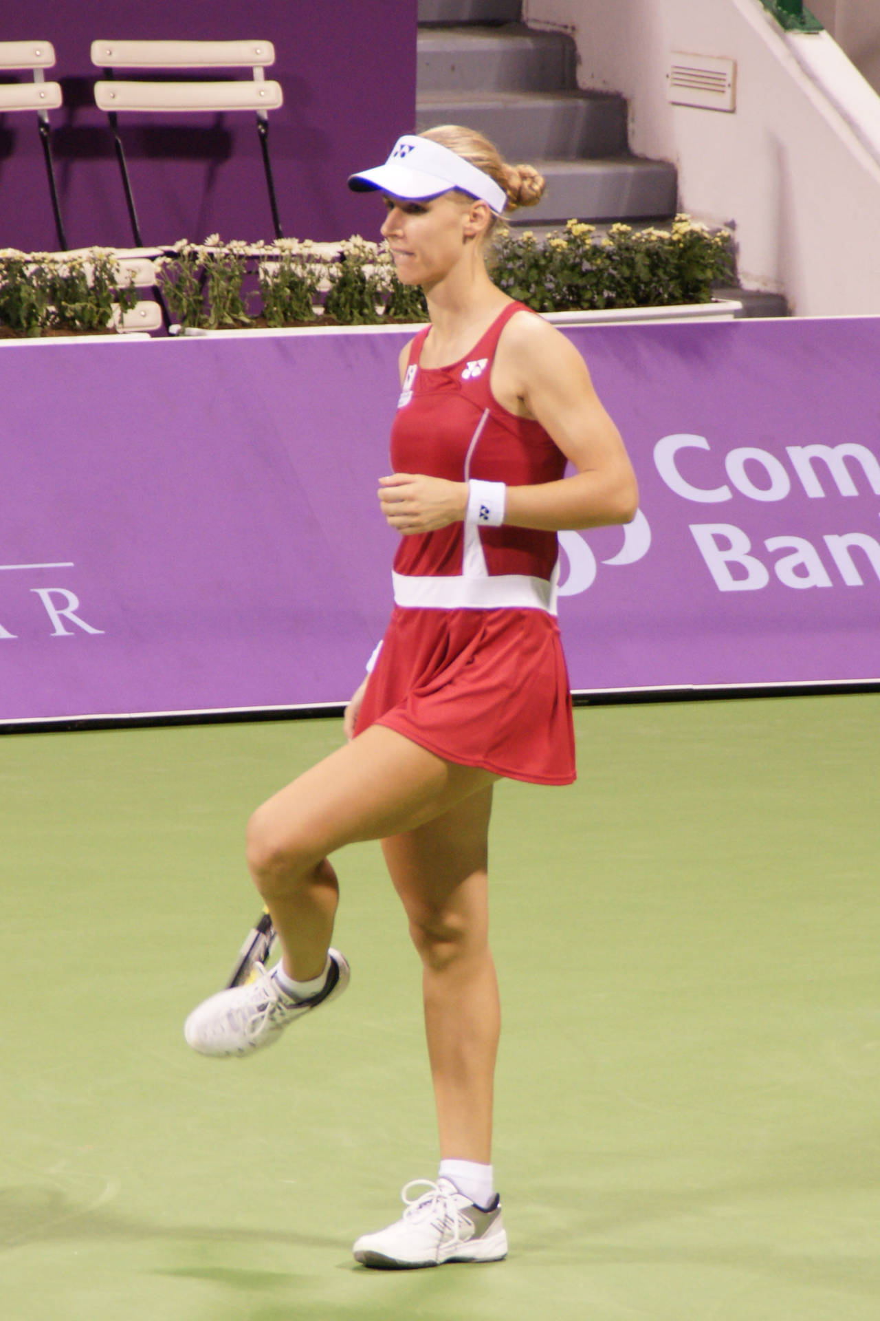 Elena Dementieva Shoe To Racket Background