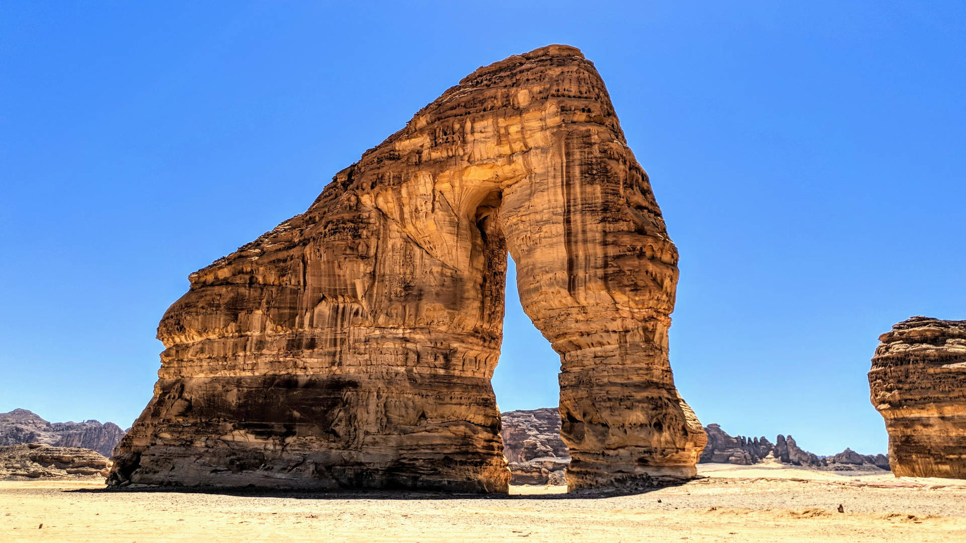 Elephant Rock In Saudi Arabia Background
