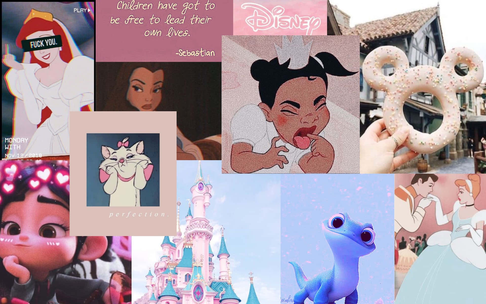 Elevate Your Computer Aesthetic With A Disney-inspired Laptop Design. Background