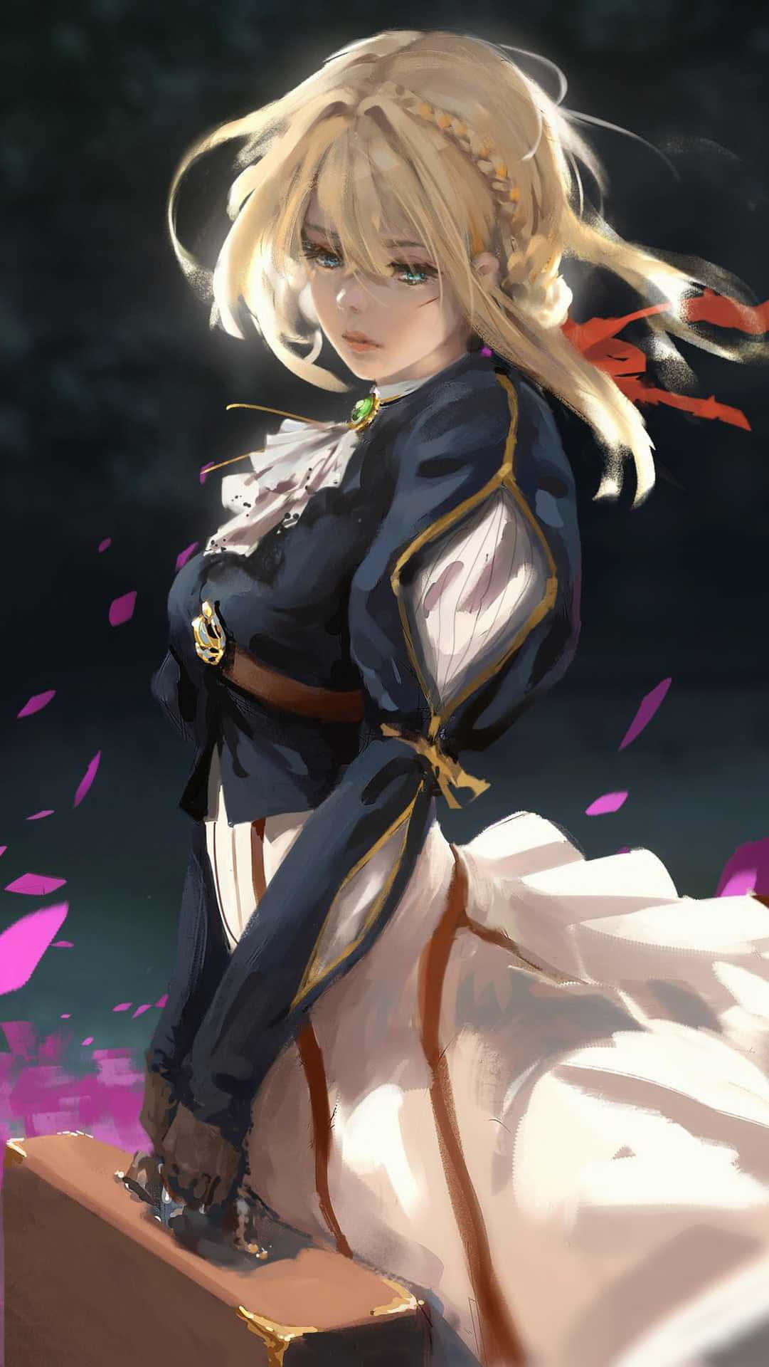 Elevate Your Experience With The Violet Evergarden Iphone. Background