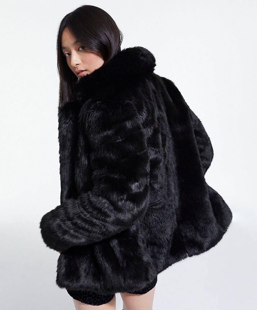 Elevate Your Style With The Kooples Black Fur Coat