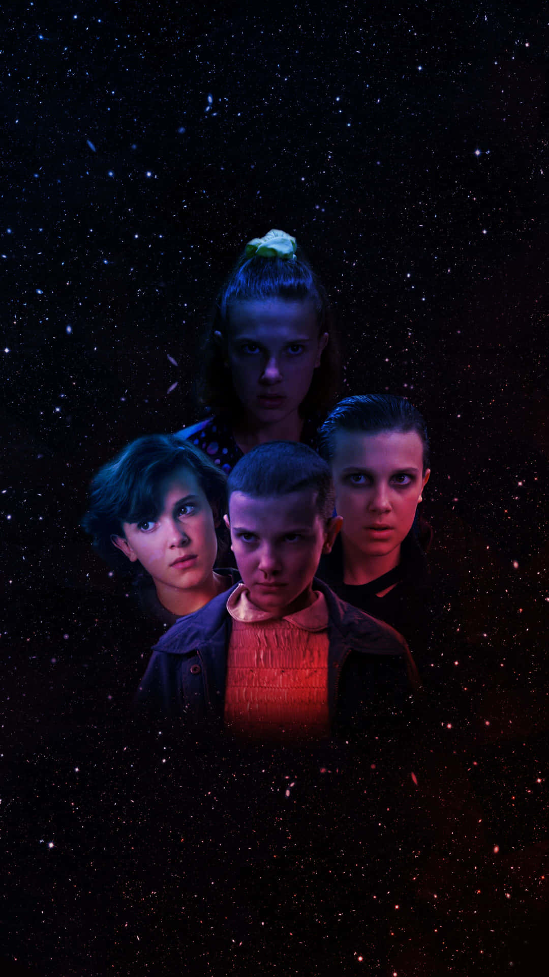 Eleven From Stranger Things: A Portrait Of Power And Mystery Background