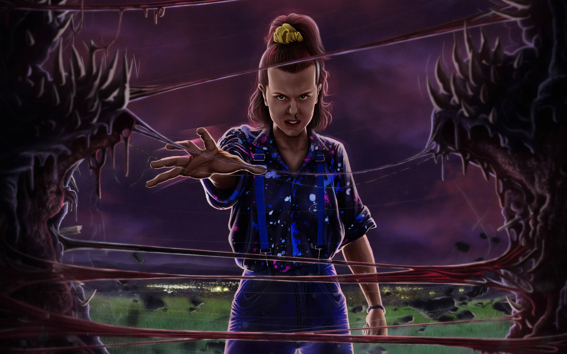 Eleven Reaching Out Stranger Things 4k Background