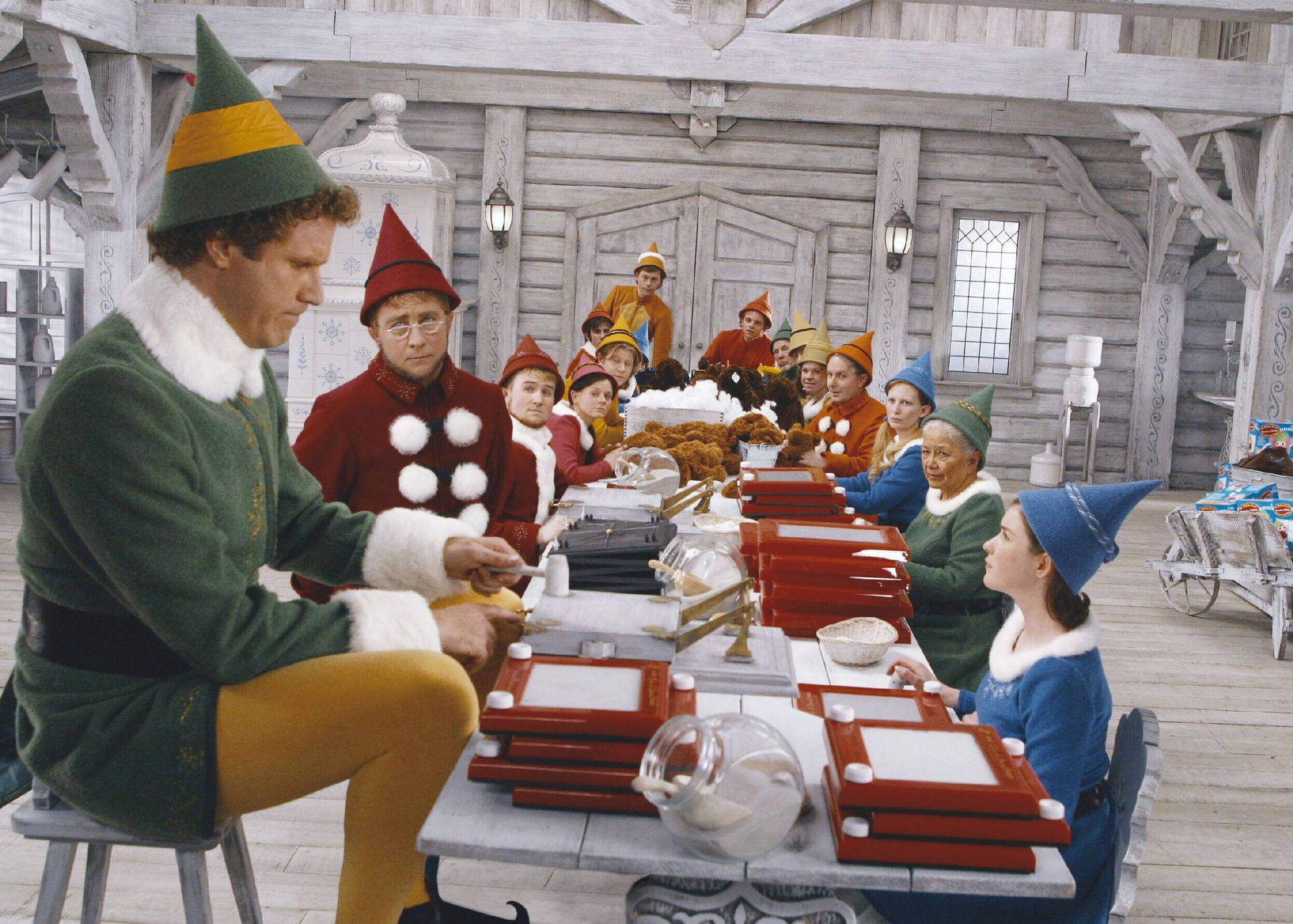 Elf Movie Buddy Working With Elves Background