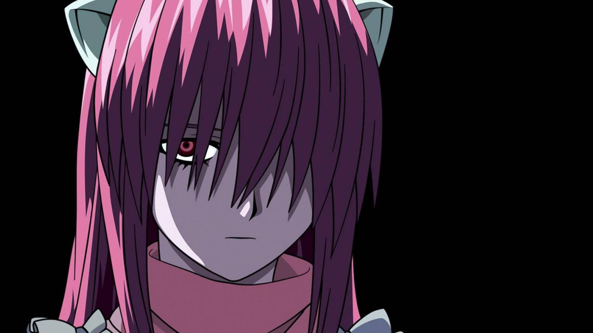 Elfen Lied Angry Looking Lucy Background