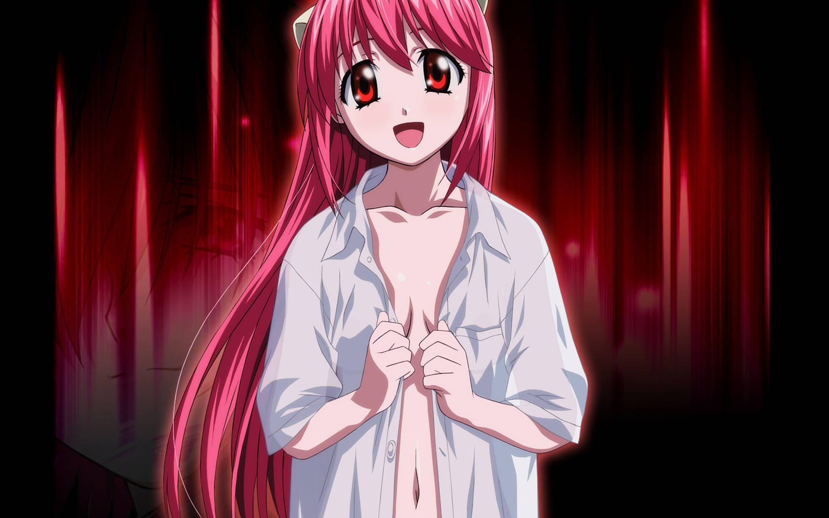 Elfen Lied Cute Lucy Smiling Background