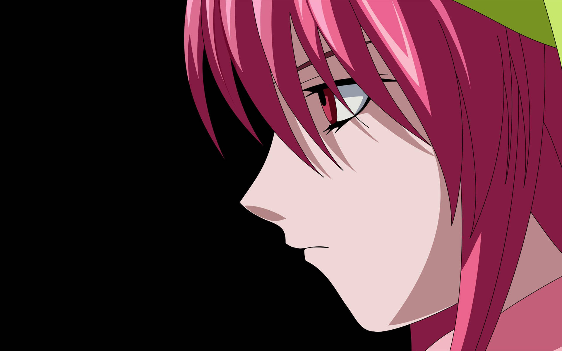 Elfen Lied Lucy's Side Profile Background