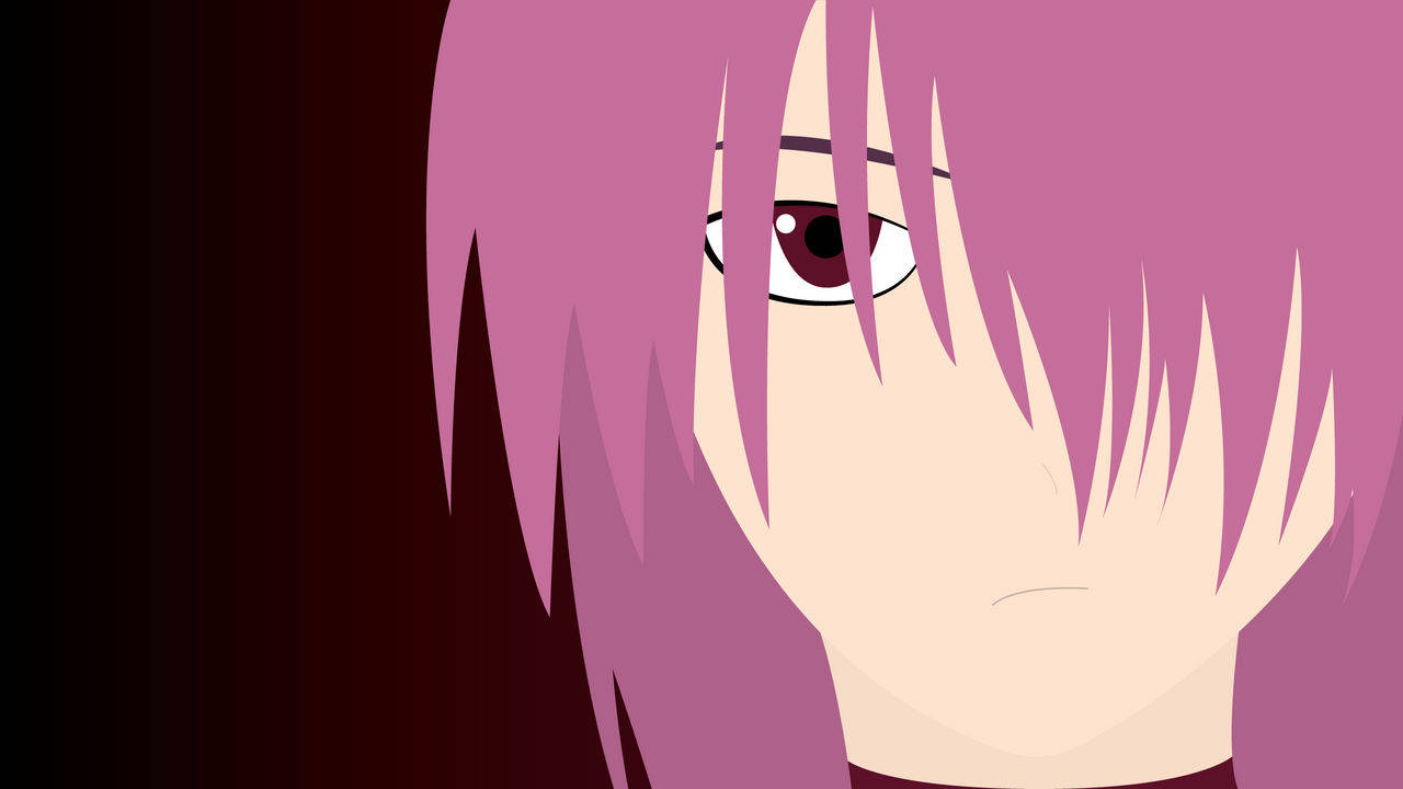 Elfen Lied Scary Lucy Vector Background