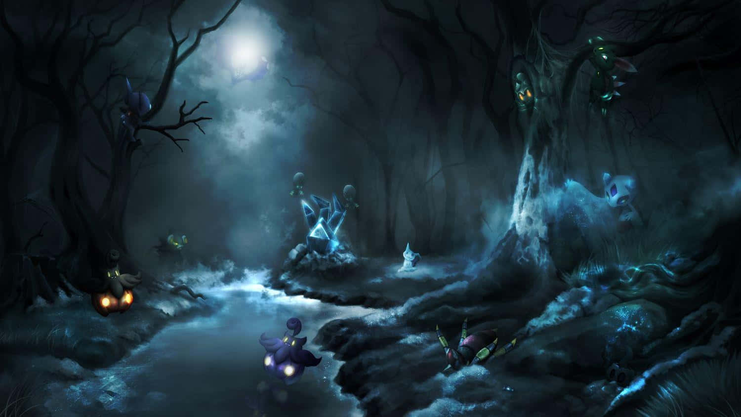 Elgyem In The Mysterious Forest