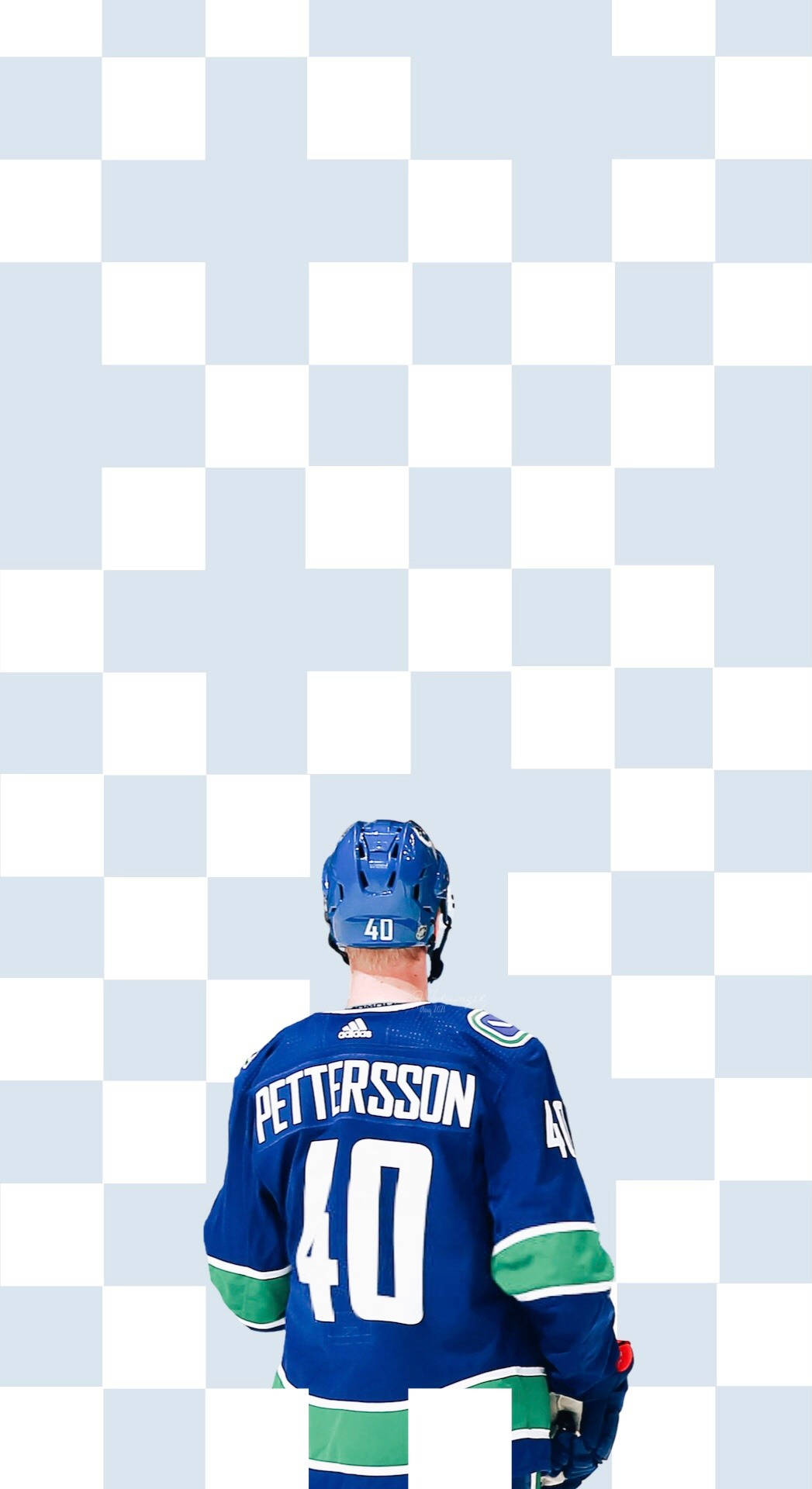 Elias Pettersson Checkered Digital Poster Background