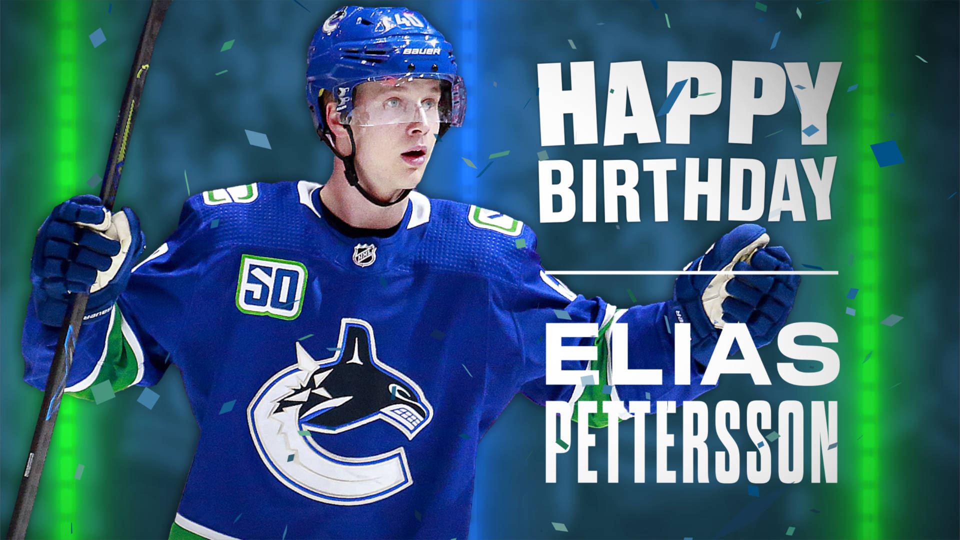 Elias Pettersson Happy Birthday Poster