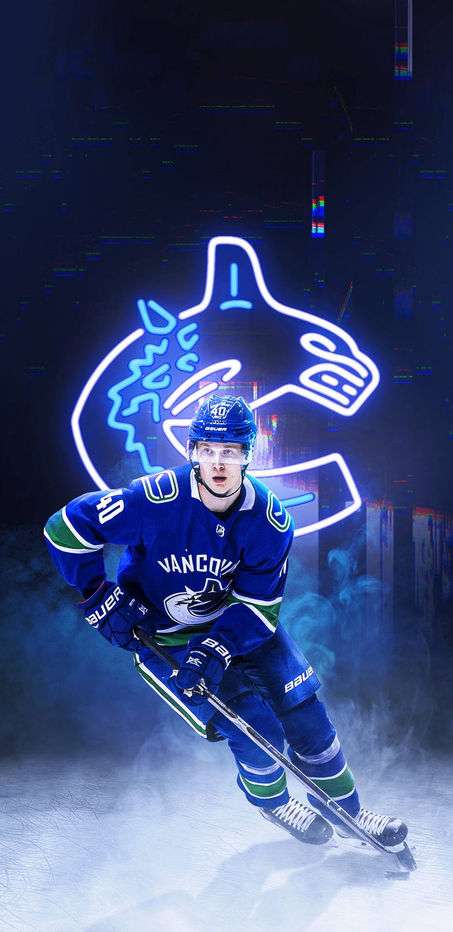 Elias Pettersson Vancouver Canucks Aesthetic Illustration Background