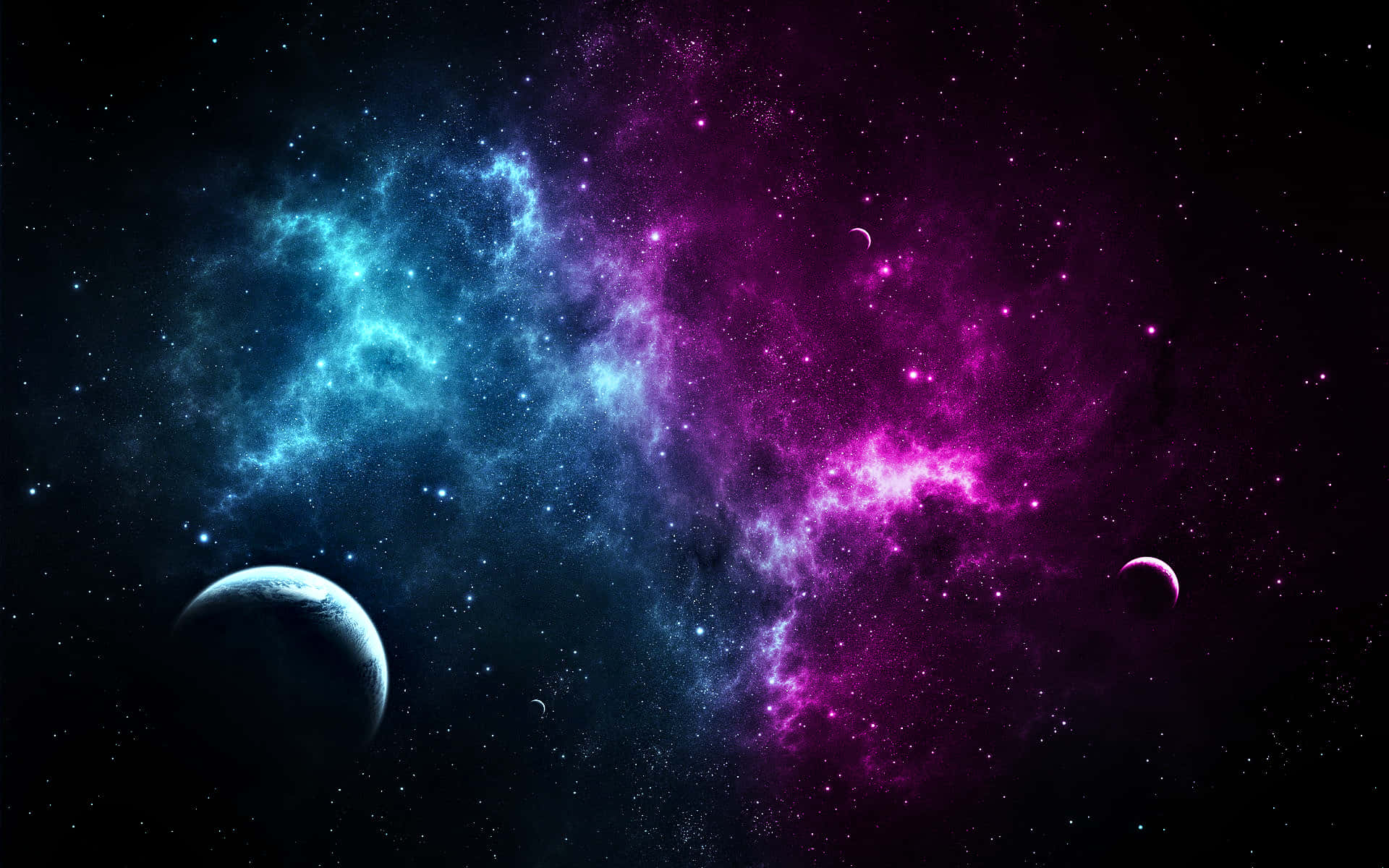 Eligible Planets And Stars In Galaxy Background
