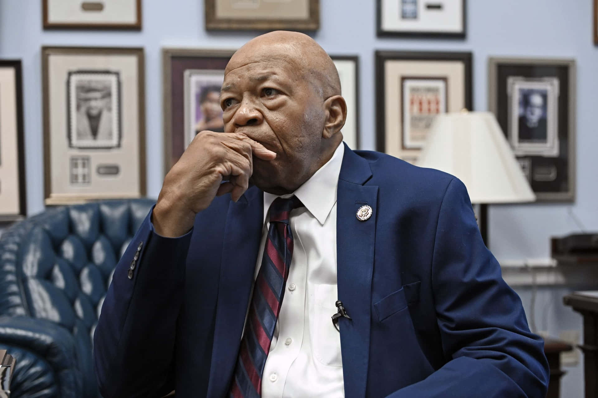Elijah Cummings In Thoughtful Contemplation Background