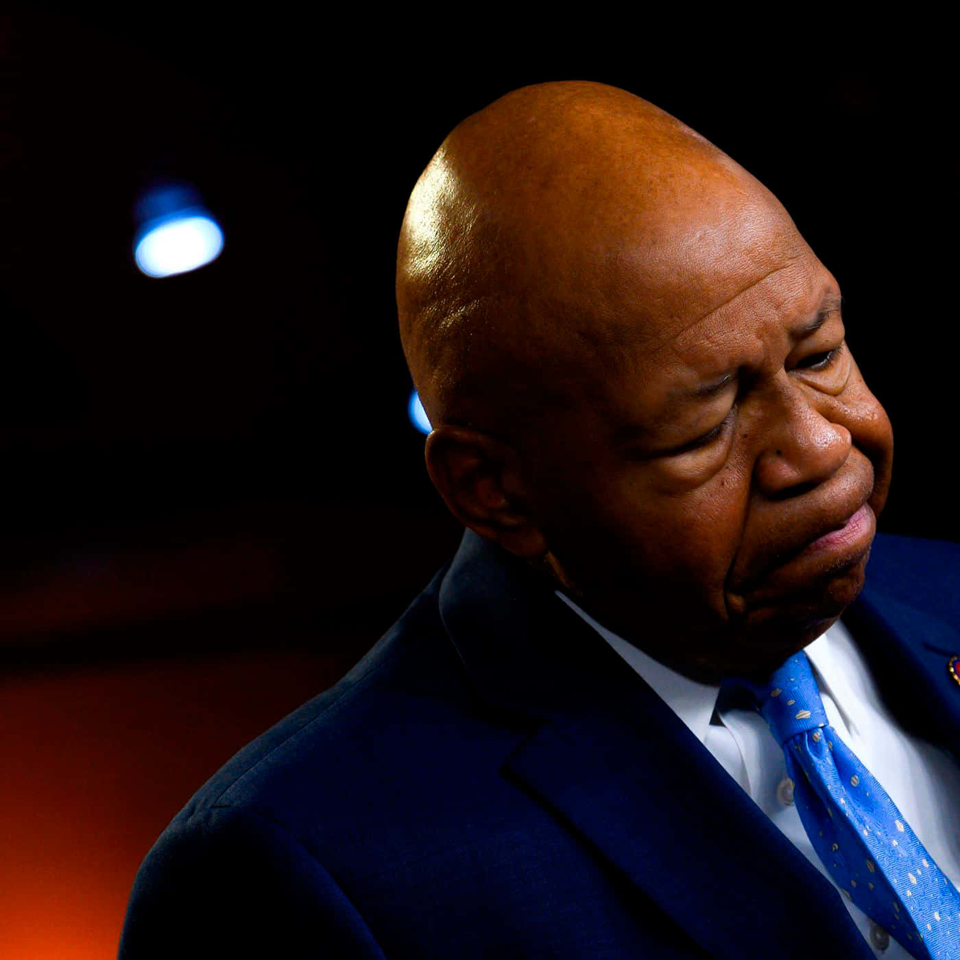 Elijah Cummings Looking Towards The Right Square