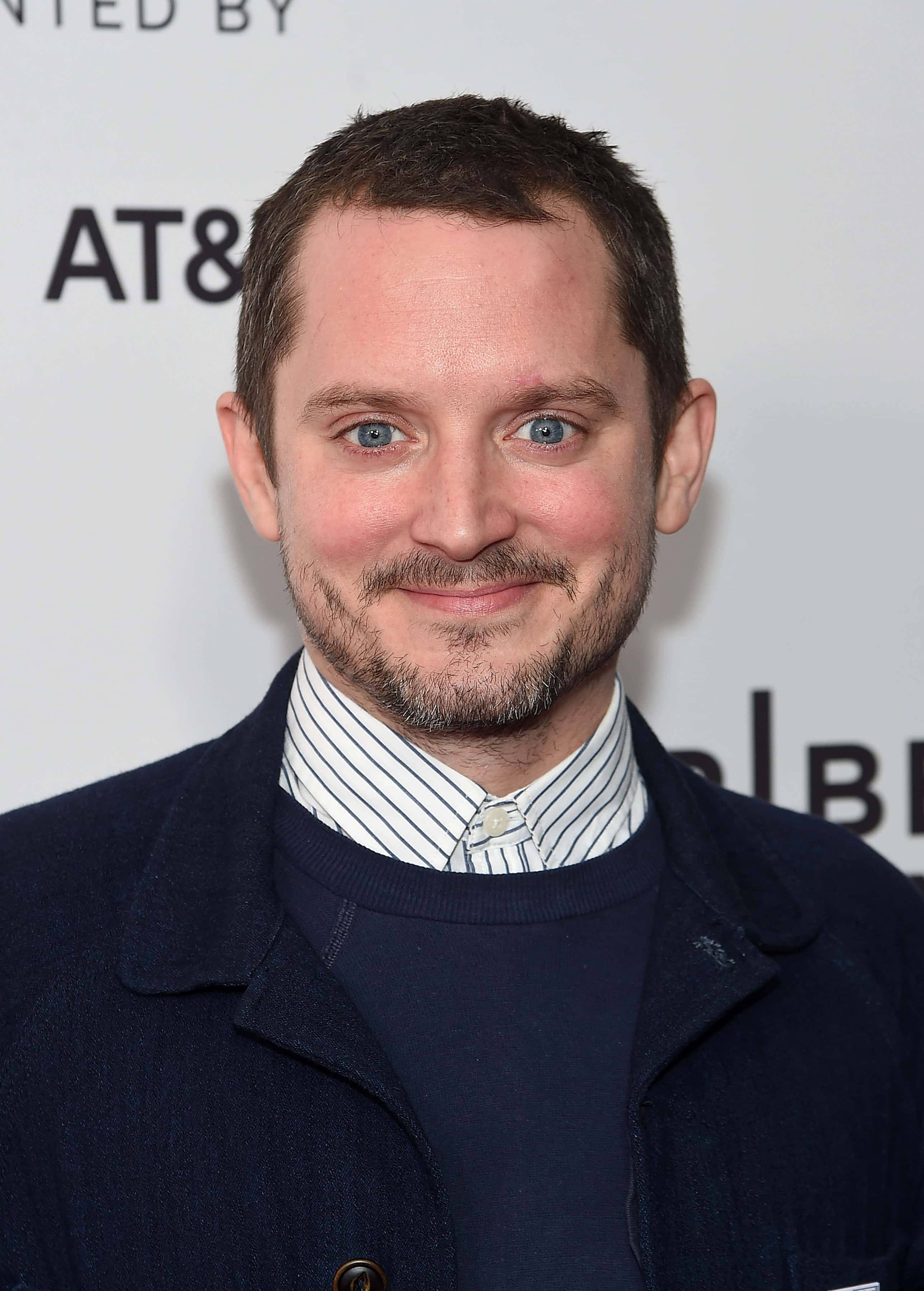 Elijah Wood With A Warm, Affiliative Smile Background