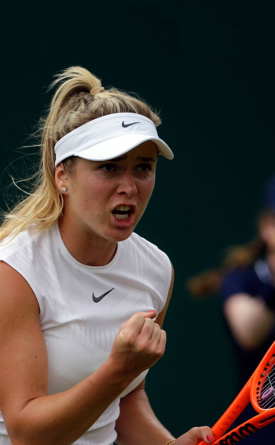 Elina Svitolina Pumping Her Fist Background