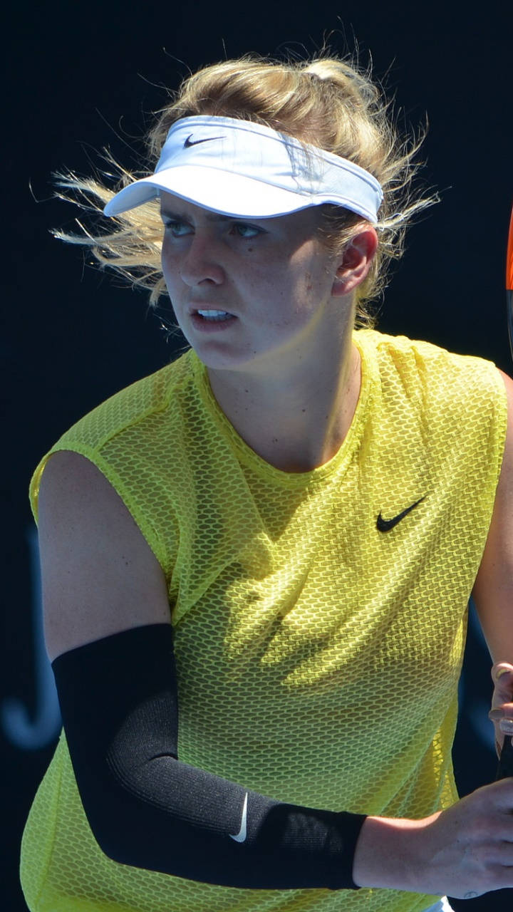 Elina Svitolina Wearing Black Sleeve Background