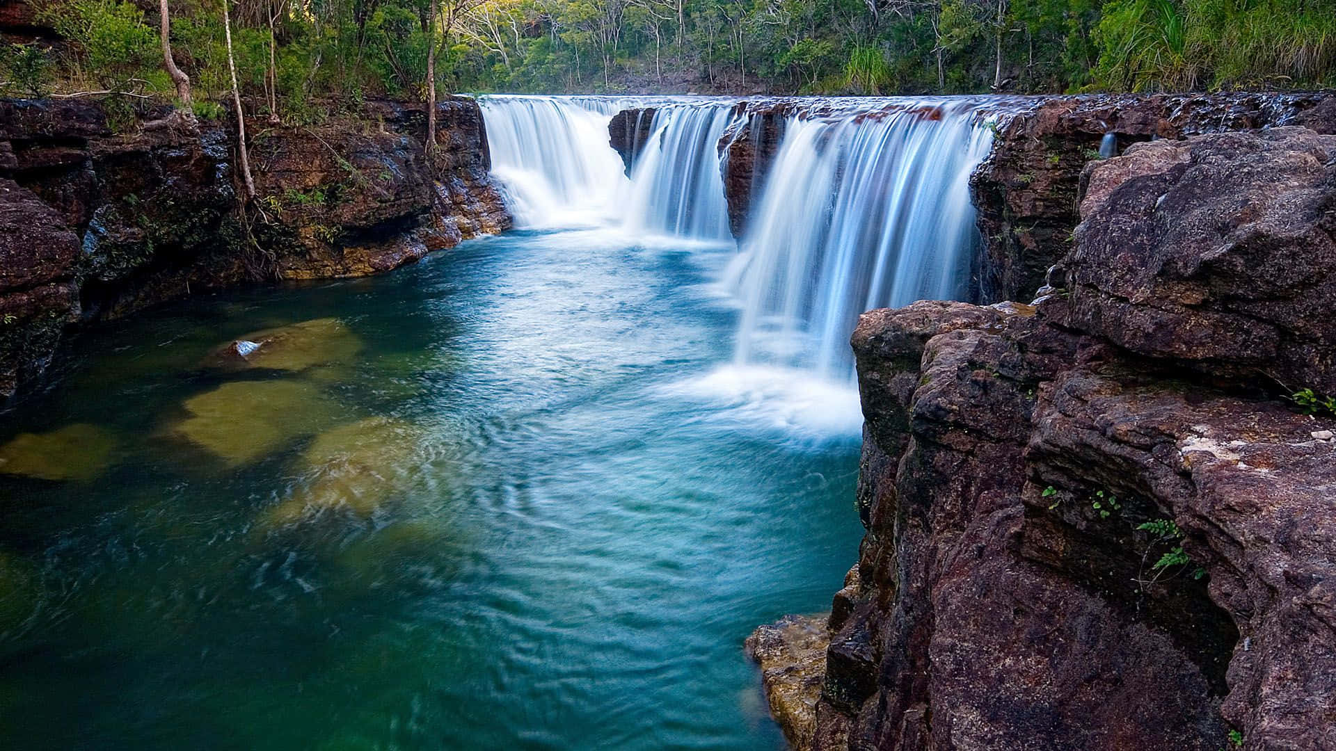 Eliot Falls Australia Waterfall Desktop Background