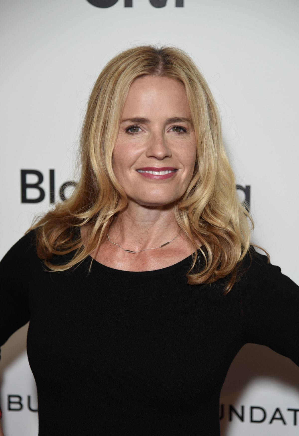 Elisabeth Shue Radiating Elegance In Black Dress Background