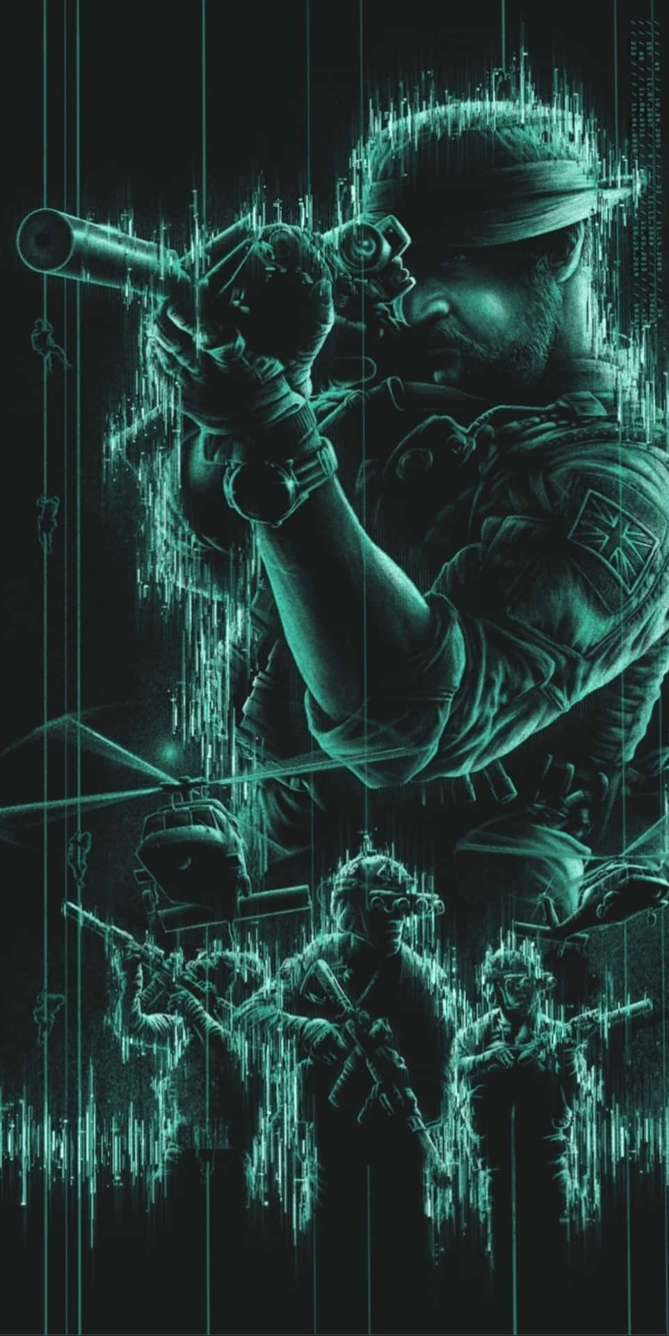 Elite Black Ops Soldier On Iphone Wallpaper Background